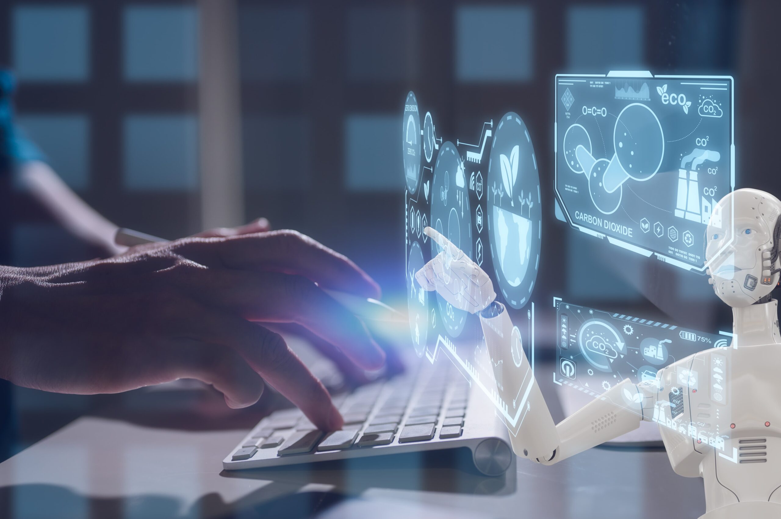 AI interface analyzing digital marketing data