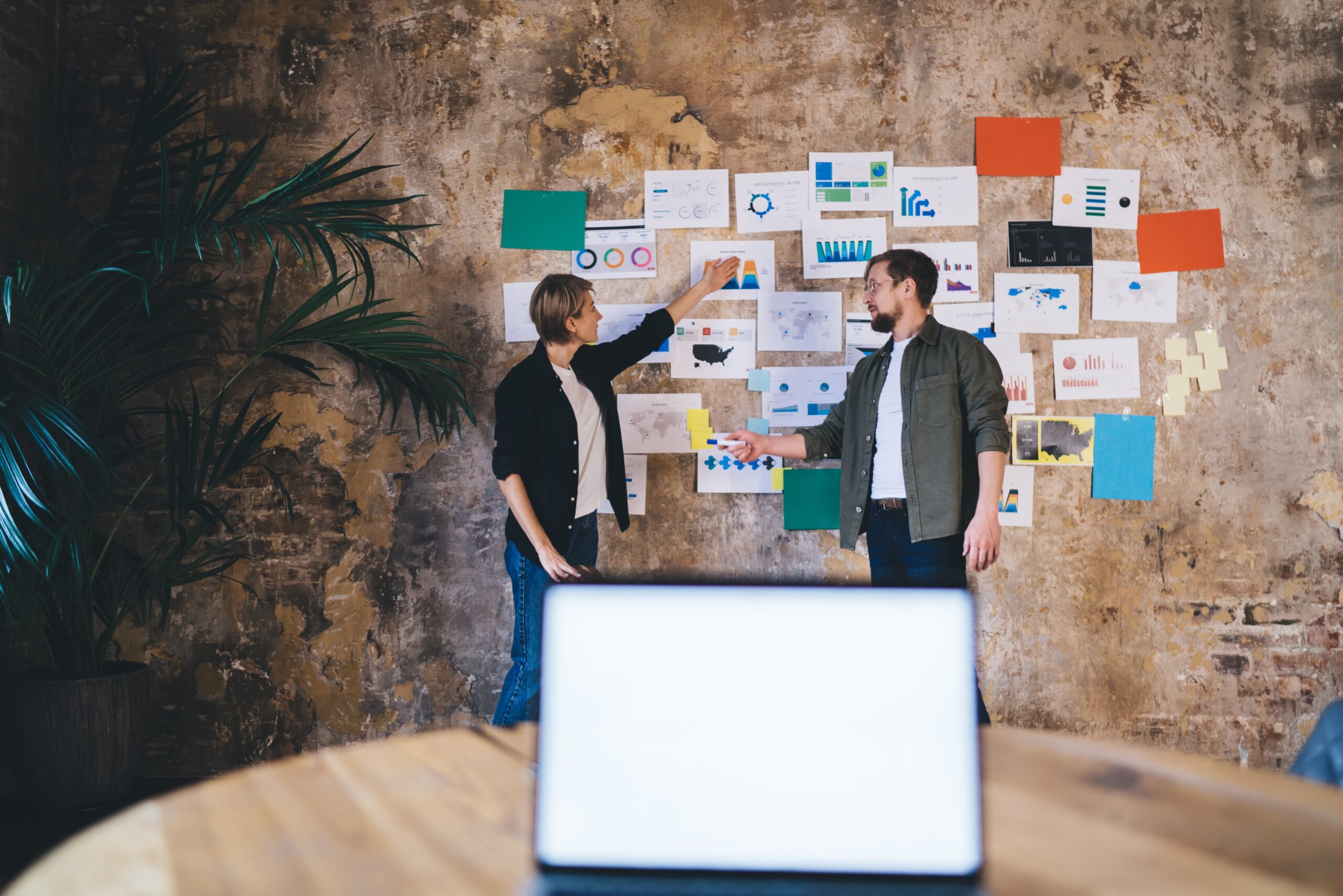 reviewing data and creative content to align strategy with performance metrics