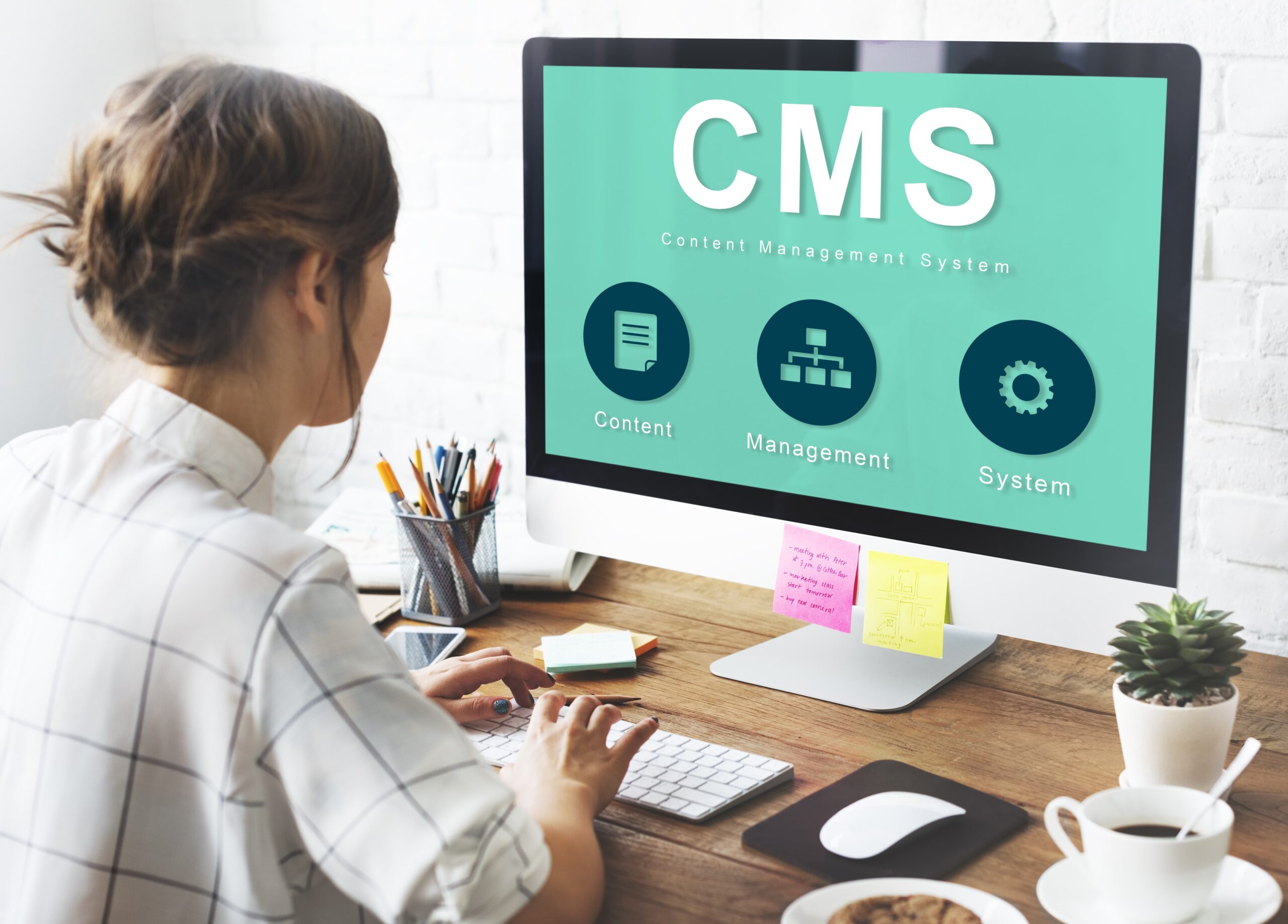 developer working on headless CMS architecture using modern web tools