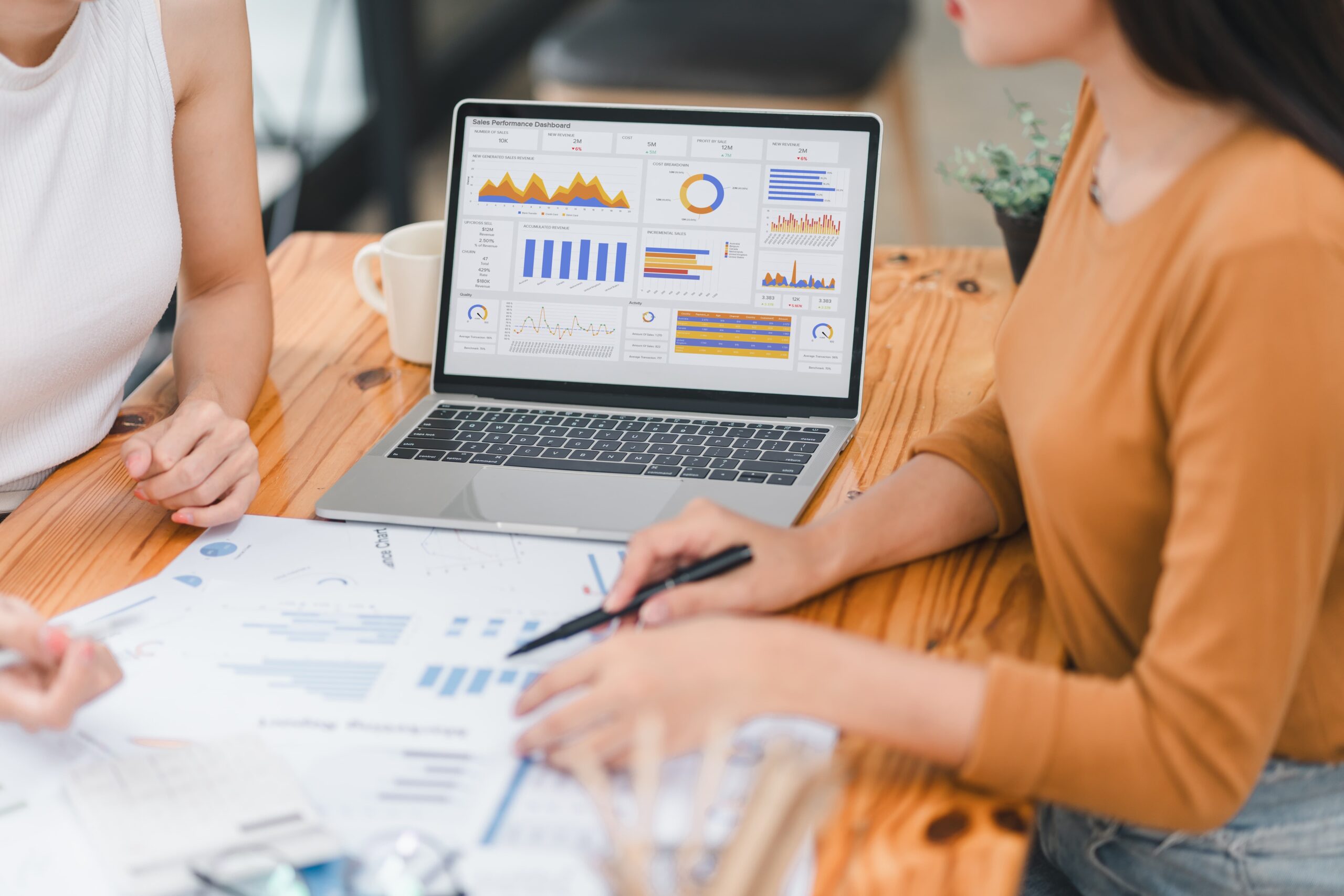 Data-driven marketing strategy combining analytics and creative visuals