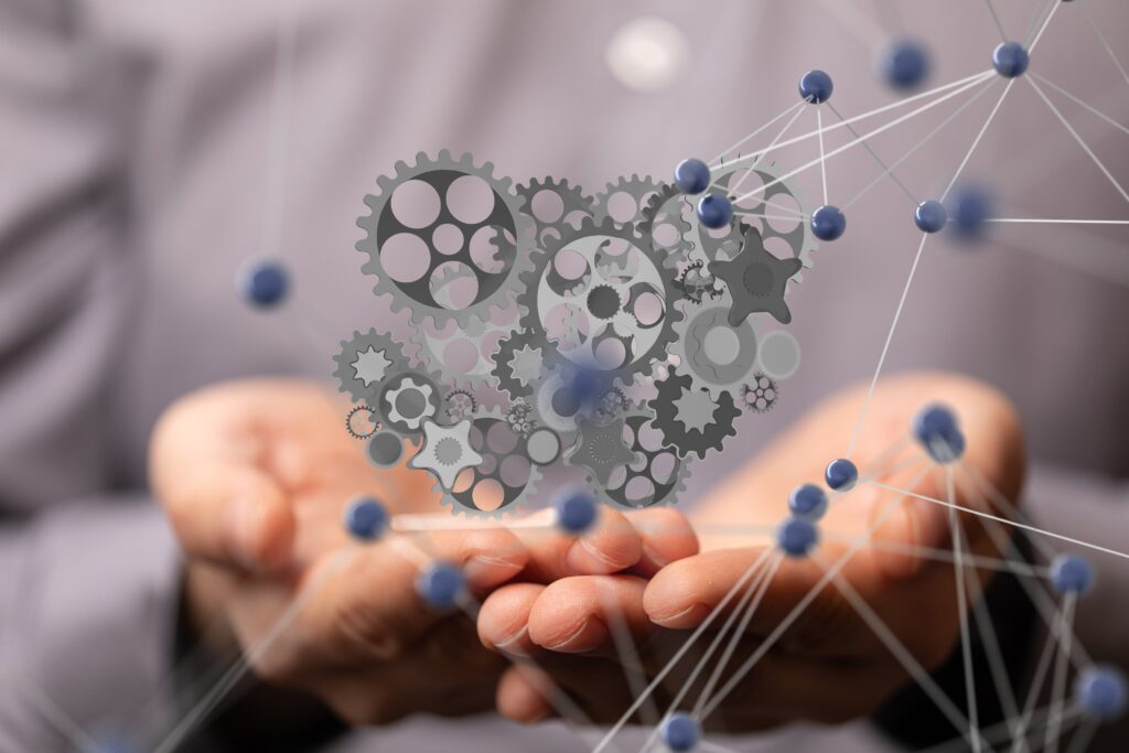 Graphic showing business loyalty and referrals acting as the engine for sustainable corporate growth.