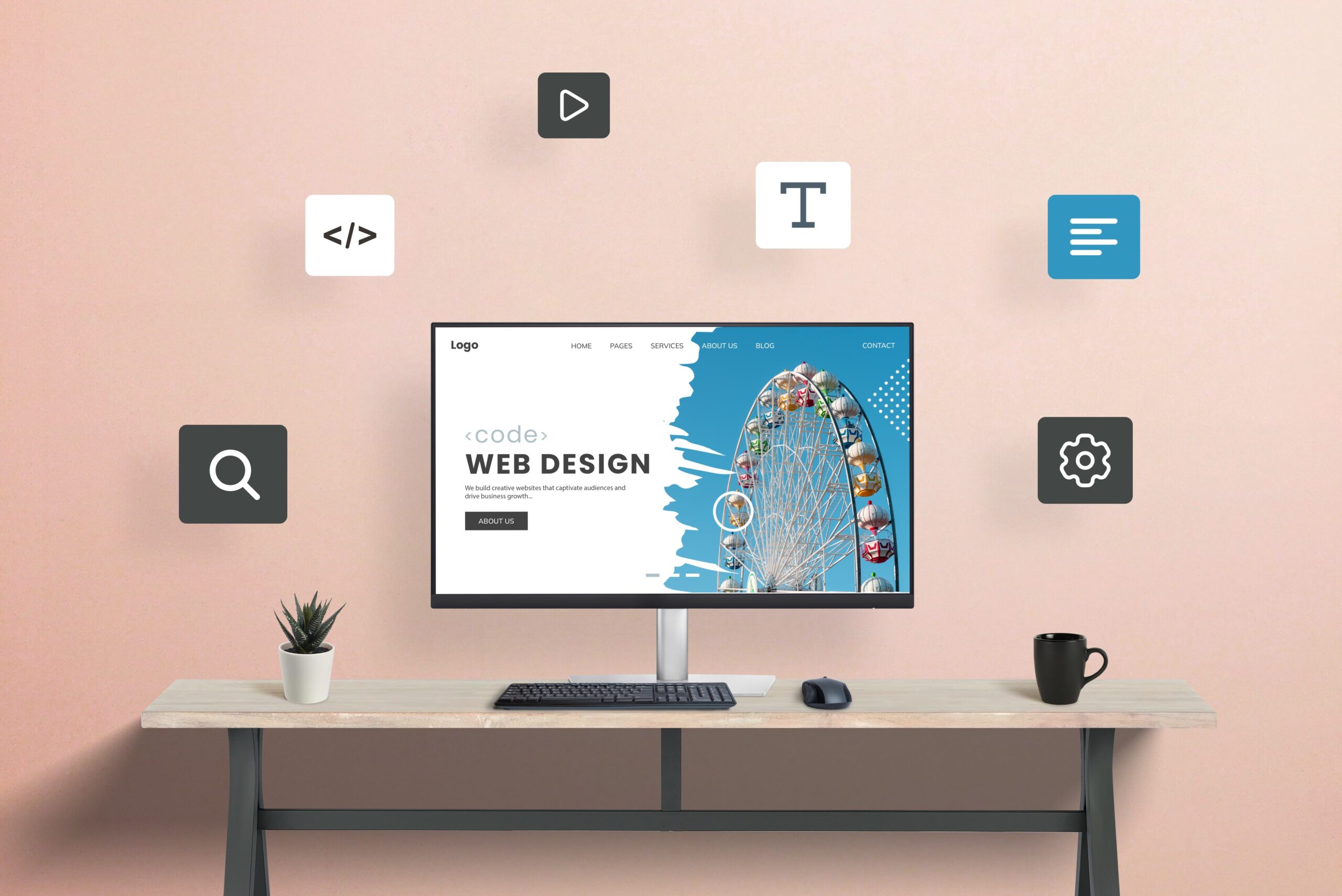 Illustration of the website as the central hub and only owned digital real estate in the 2026 marketing strategy.